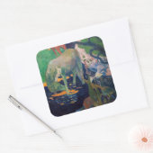 Paul Gauguin - Das Weiße Pferd Quadratischer Aufkleber (Umschlag)
