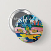 Paul Gauguin Day of the God (Mahana no atua) Art Button (Vorne & Hinten)
