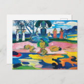 Paul Gauguin Day of the God (Mahana no atua) Art Postkarte (Vorne/Hinten)