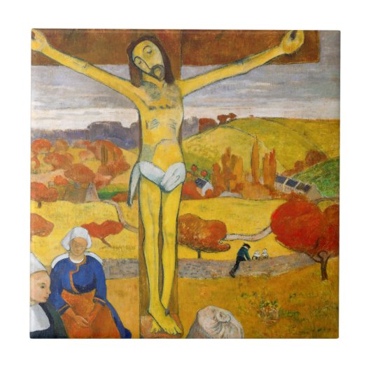 Paul Gauguin - Der gelbe Christus Fliese (Vorderseite)