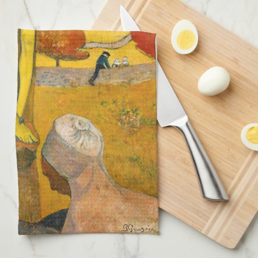 Paul Gauguin - Der gelbe Christus Geschirrtuch (Viertel Falte)