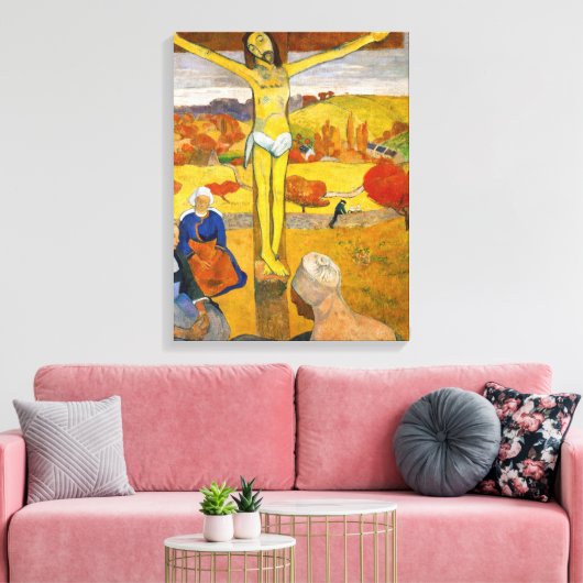 Paul Gauguin - Der gelbe Christus Leinwanddruck (Insitu (Wohnzimmer))
