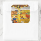 Paul Gauguin - Der gelbe Christus Quadratischer Aufkleber (Tasche)