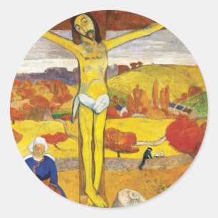 Paul Gauguin Der Gelbe Christus Vintage-Fine-Art Runder Aufkleber