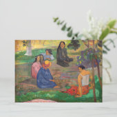 Paul Gauguin - Der Konversation / Parau Dankeskarte (Stehend Vorderseite)