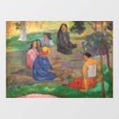 Paul Gauguin - Der Konversation / Parau Fensteraufkleber (Blatt)