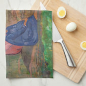 Paul Gauguin - Der Konversation / Parau Geschirrtuch (Viertel Falte)