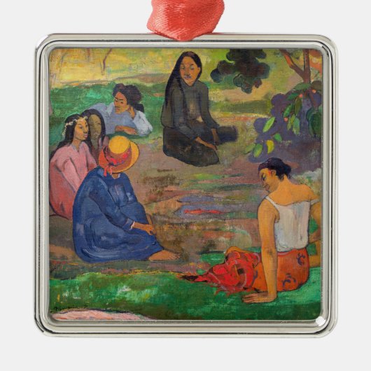 Paul Gauguin - Der Konversation / Parau Ornament Aus Metall (Vorne)