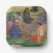 Paul Gauguin - Der Konversation / Parau Pappteller (Vorderseite)