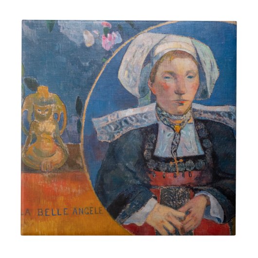 Paul Gauguin - Der schöne Engel, Pont-aven Fliese (Vorderseite)