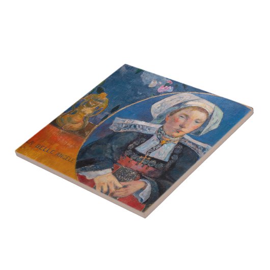 Paul Gauguin - Der schöne Engel, Pont-aven Fliese (Seite)