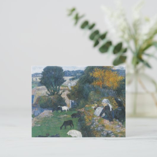 Paul Gauguin - Die Breton-Hirdess Postkarte (Stehend Vorderseite)