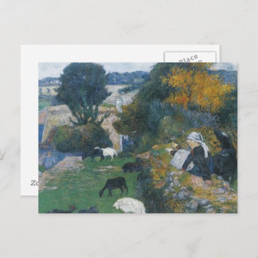 Paul Gauguin - Die Breton-Hirdess Postkarte (Vorne/Hinten)