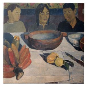 Paul Gauguin - Die Mahlzeit Fliese