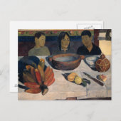 Paul Gauguin - Die Mahlzeit Postkarte (Vorne/Hinten)