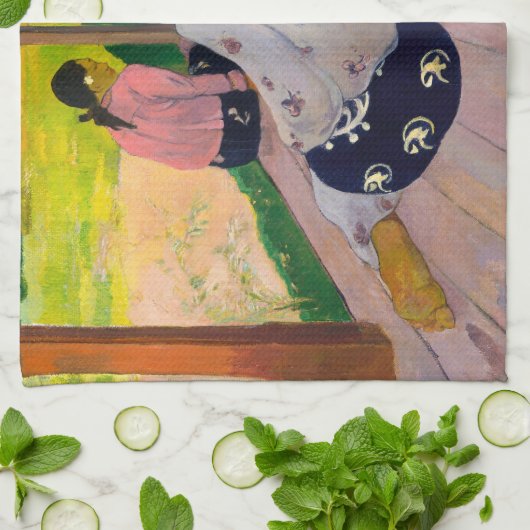 Paul Gauguin - Die Siesta Geschirrtuch (Gefaltet)