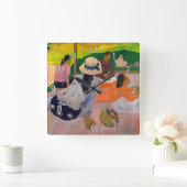 Paul Gauguin - Die Siesta Quadratische Wanduhr (Zuhause)
