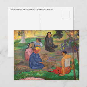 Paul Gauguin - Die Unterhaltung / Les Parau Parau Postkarte