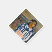 Paul Gauguin - Die Vorfahren von Tehamana Serviette (Ecke)