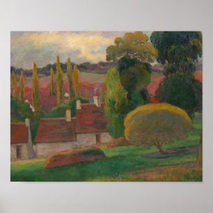 Paul Gauguin - Ein Bauernhof in der Bretagne Poster