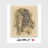 Paul Gauguin - Eva (Der Albtraum) Aufkleber (Blatt)