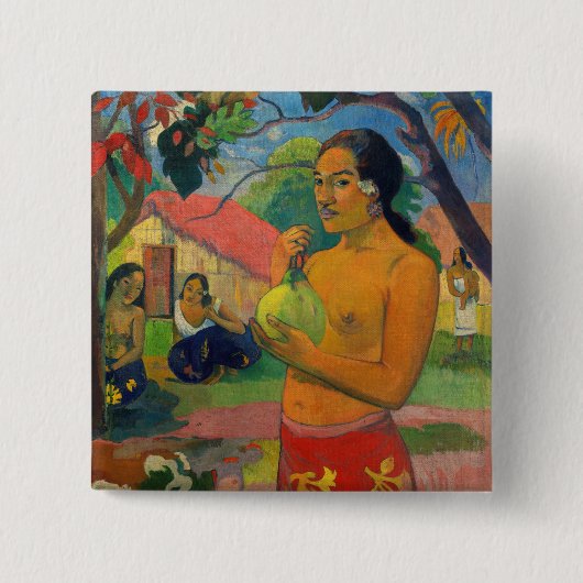 Paul Gauguin - Frau mit Frucht Button (Vorderseite)