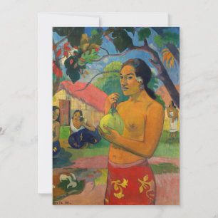 Paul Gauguin - Frau mit Frucht Dankeskarte