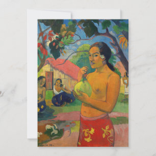 Paul Gauguin - Frau mit Frucht Einladung