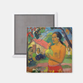 Paul Gauguin - Frau mit Frucht Magnet (Vorderseite/Rückseite)