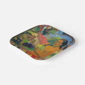 Paul Gauguin - Frau mit Frucht Pappteller (Gewinkelt)