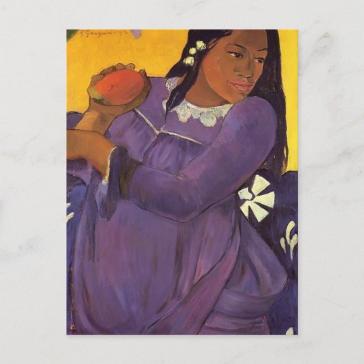 Paul Gauguin - Frau mit Mango Postkarte (Vorderseite)