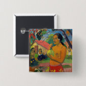 Paul Gauguin - Frauen, die eine Frucht halten Button (Vorne & Hinten)