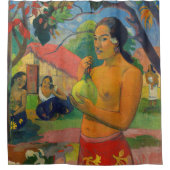Paul Gauguin - Frauen, die eine Frucht halten Duschvorhang (Vorderseite)