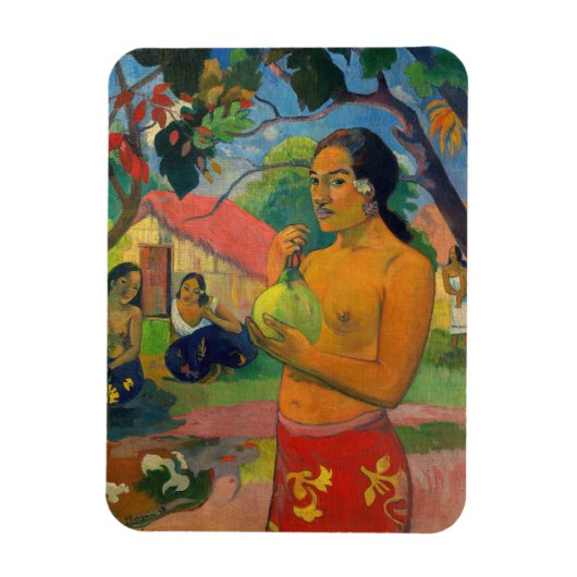 Paul Gauguin - Frauen, die eine Frucht halten Magnet (Vertikal)