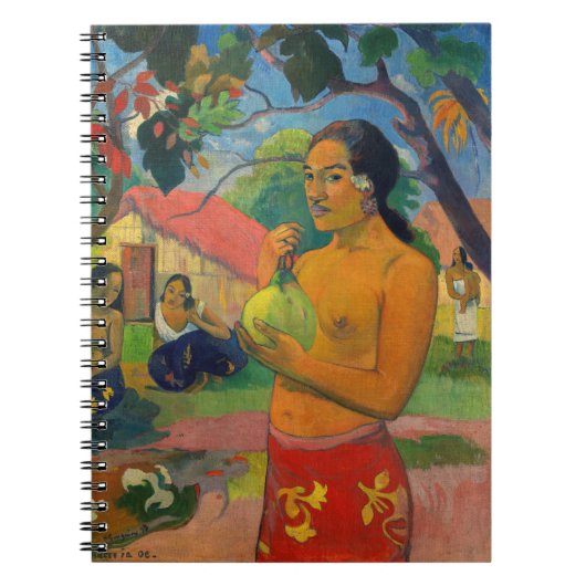 Paul Gauguin - Frauen, die eine Frucht halten Notizblock (Vorderseite)