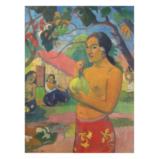 Paul Gauguin - Frauen, die eine Frucht halten Tischdecke (Vorderseite)