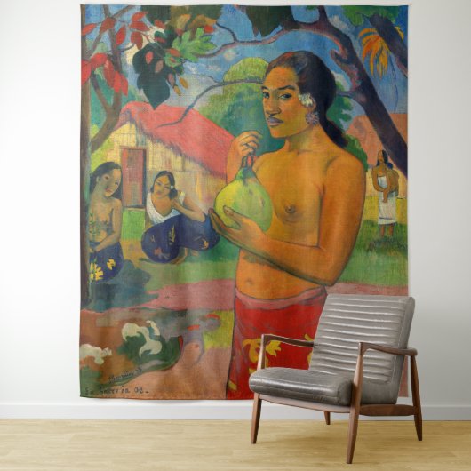 Paul Gauguin - Frauen, die eine Frucht halten Wandteppich (Beispiel)