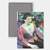 Paul Gauguin - Frauenportrait Magnet (Vorderseite/Rückseite)