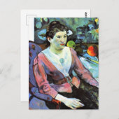 Paul Gauguin - Frauenportrait Postkarte (Vorne/Hinten)