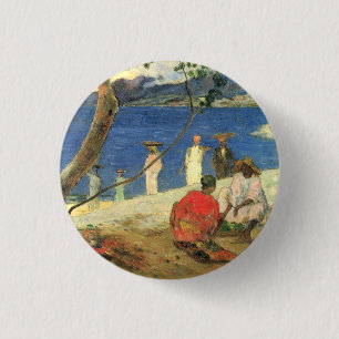 Paul Gauguin Fruit Carrier in Turin Cove oder Seas Button