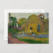 Paul Gauguin | Gelbe Haystacks oder Goldene Ernte Postkarte (Vorne/Hinten)