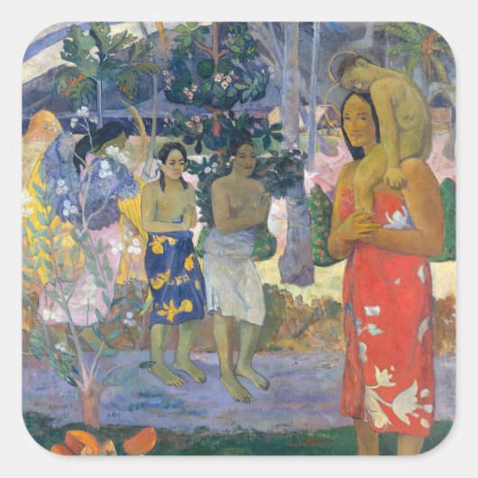 Paul Gauguin - Hail Mary / Ia Orana Maria Quadratischer Aufkleber (Vorderseite)