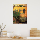 Paul Gauguin Haymaking with Scripture Verse Poster (Küche)