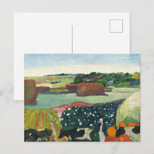 Paul Gauguin Haystacks in der Bretagne Postkarte