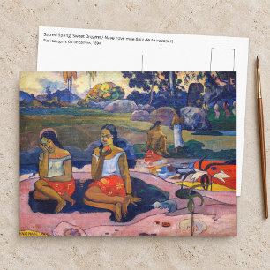 Paul Gauguin - Heilige Quelle, süße Träume Postkarte
