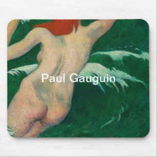 Paul Gauguin In the Waves (Dans les Vague) Mousepad