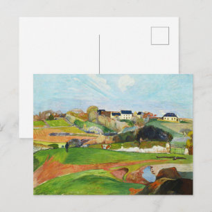 Paul Gauguin Landscape at Le Pouldu Classic Art Postkarte