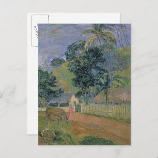 Paul Gauguin | Landschaft, 1899 Postkarte (Vorne/Hinten)