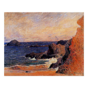 Paul Gauguin - Landschaft an der Küste, Kunst, Kun Poster