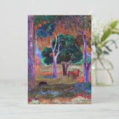 Paul Gauguin - Landschaft mit einem Schwein und ei Dankeskarte (Stehend Vorderseite)